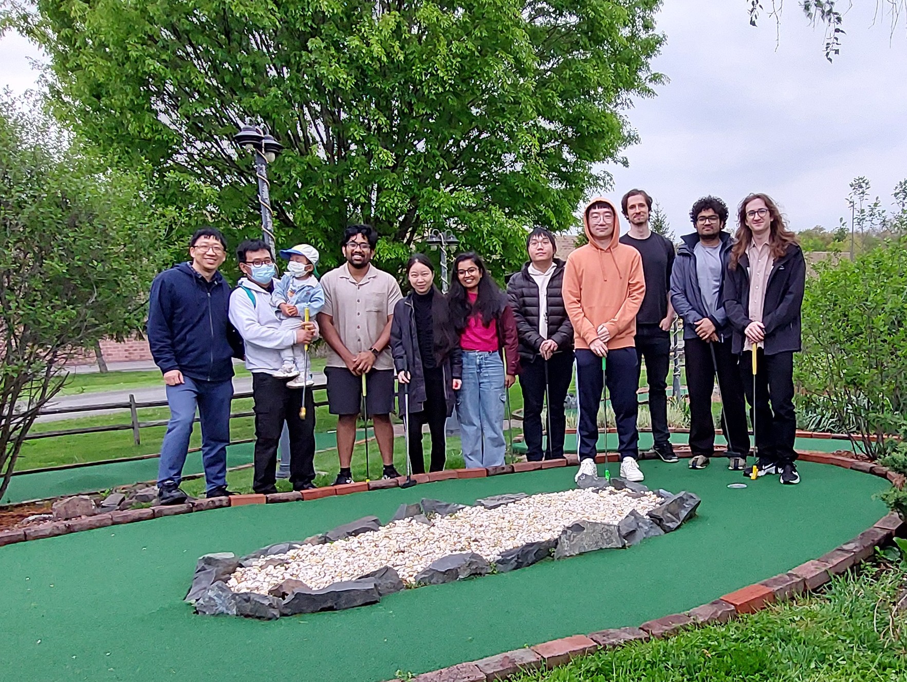 Group mini-golf outing, 2026.