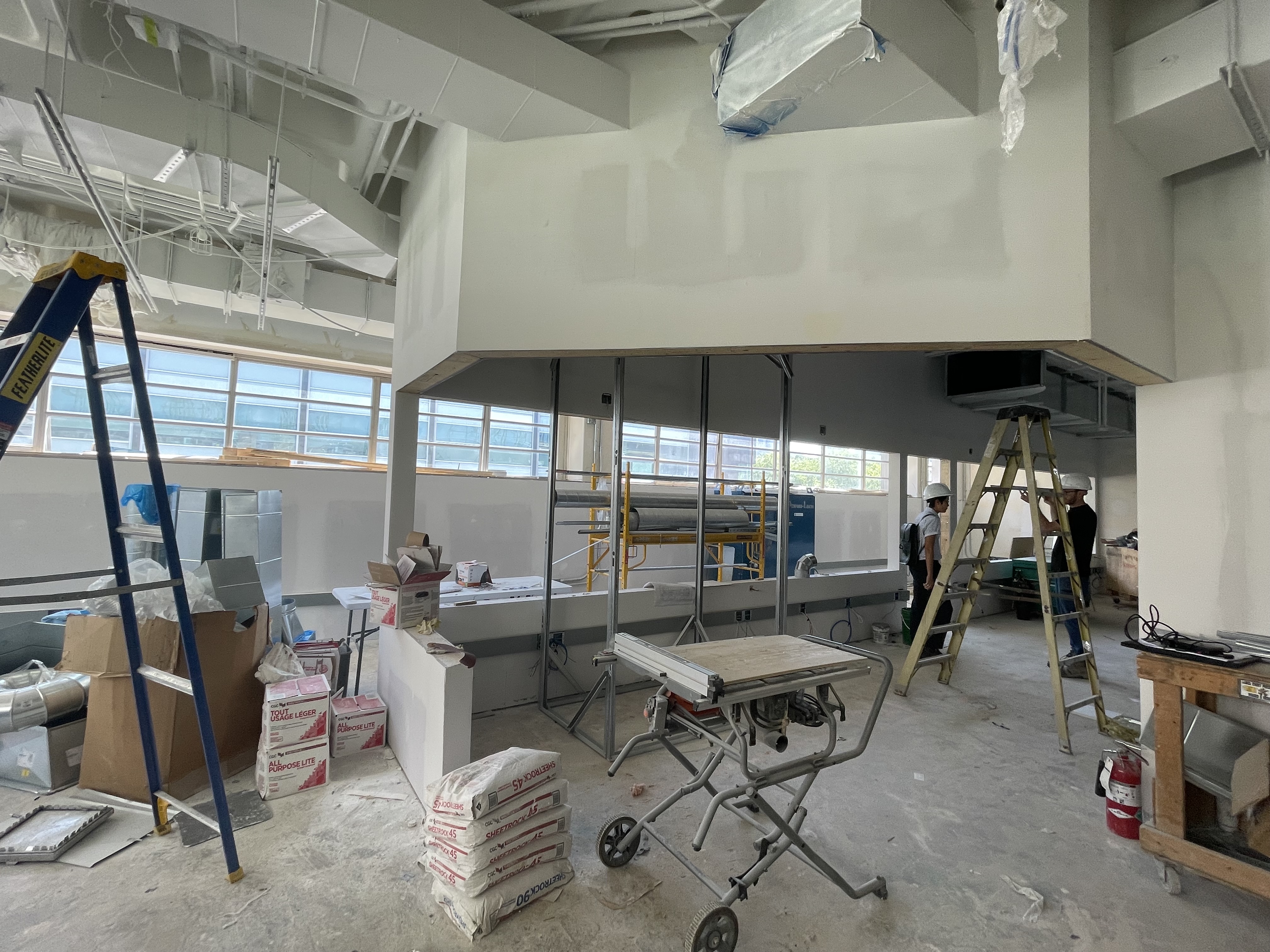Construction work inside the future SQT Lab at the University of Toronto in August 2026.